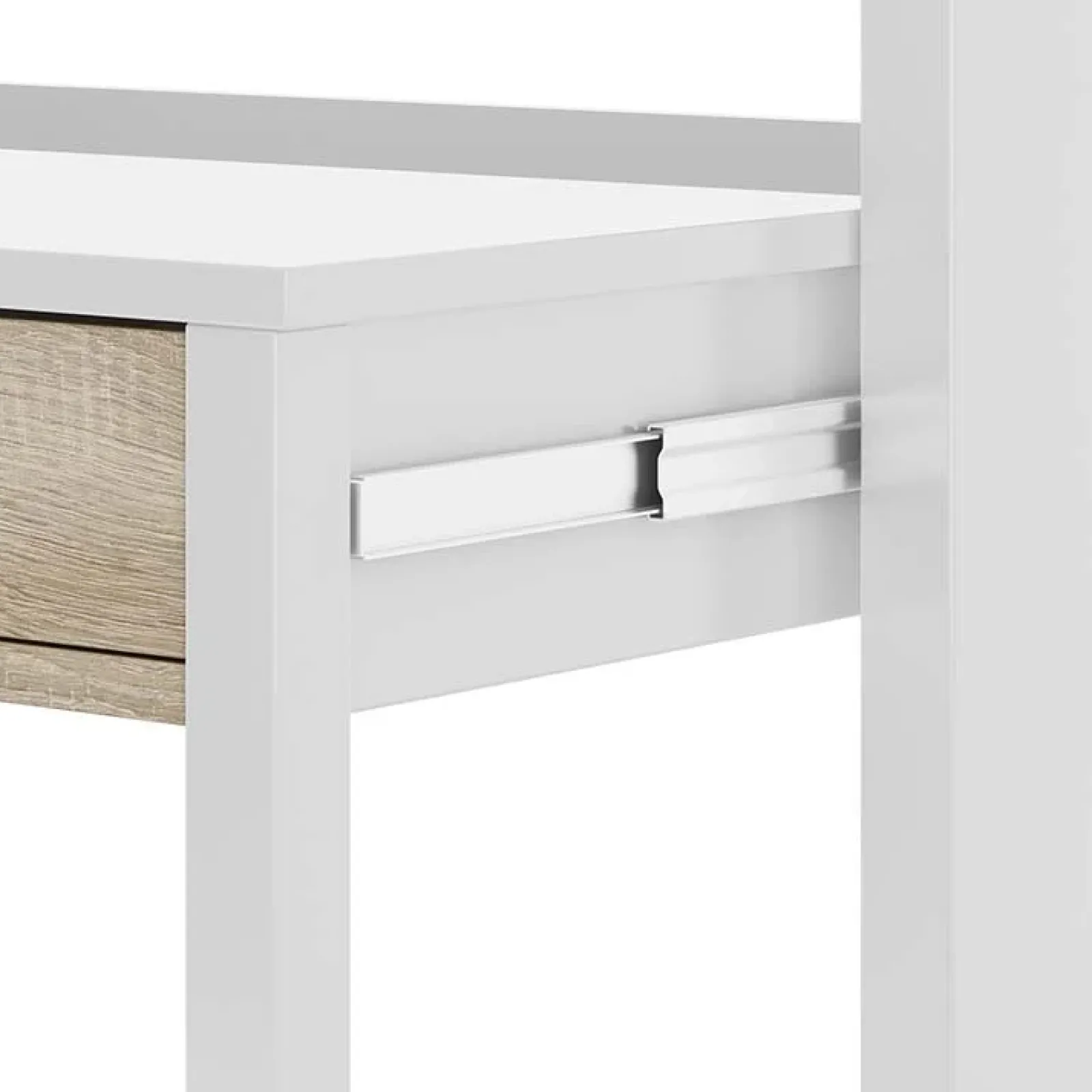 Garnero Arredamenti Scrivanie Per Ragazzi|Scrivanie Ufficio-Scrivania 36/66cm ufficio moderna bianco opaco rovere Adam Gihome®