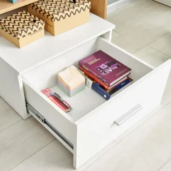 Garnero Arredamenti Scrivanie Per Ragazzi|Scrivanie Ufficio-Scrivania 149/50cm ufficio moderna bianco rovere Jade Gihome® Bianco Opaco - Rovere