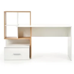 Garnero Arredamenti Scrivanie Per Ragazzi|Scrivanie Ufficio-Scrivania 149/50cm ufficio moderna bianco rovere Jade Gihome® Bianco Opaco - Rovere