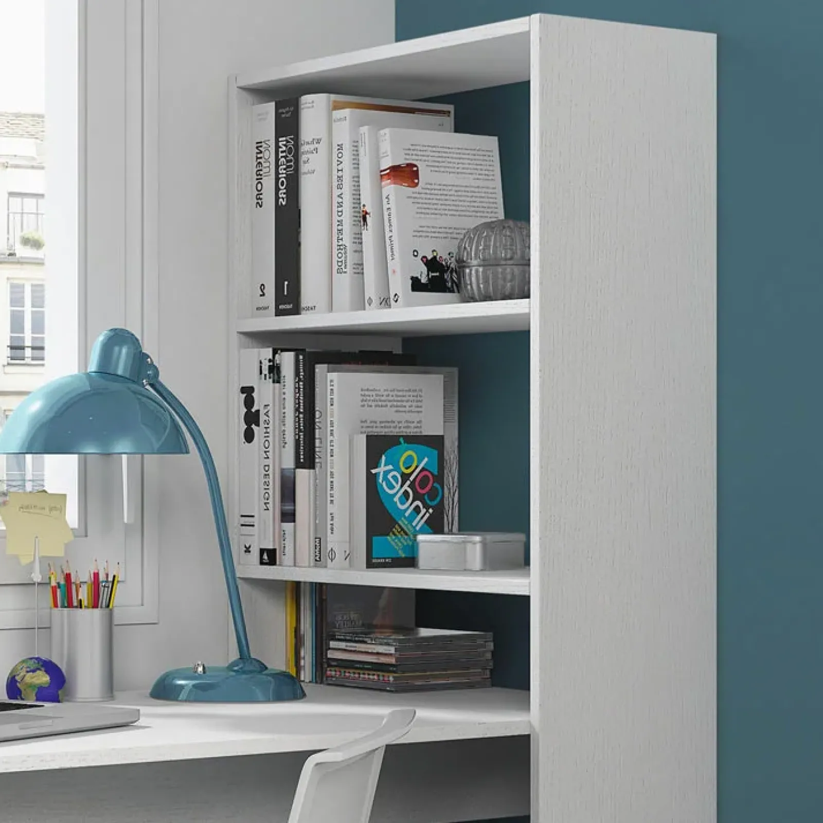 Garnero Arredamenti Scrivanie Per Ragazzi|Scrivanie Ufficio-Scrivania 120/53cm ufficio salvaspazio moderna Jolie Bianco Opaco