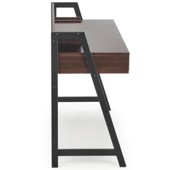 Garnero Arredamenti Consolle Fissa|Consolle Fissa-Scrivania consolle design moderno 128x87cm noce nero Fiordalisio