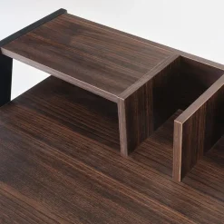 Garnero Arredamenti Consolle Fissa|Consolle Fissa-Scrivania consolle design moderno 128x87cm noce nero Fiordalisio
