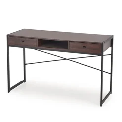 Garnero Arredamenti Consolle Fissa|Consolle Fissa-Scrivania consolle design industrial 123x75cm noce nero Lupino