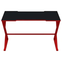 Garnero Arredamenti Scrivanie Per Ragazzi|Scrivanie Ufficio-Scrivania gaming da gioco salvaspazio 119x72cm nero rossa Ernest