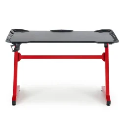 Garnero Arredamenti Scrivanie Per Ragazzi|Scrivanie Ufficio-Scrivania gaming moderna 122x74cm nero rosso Geranio