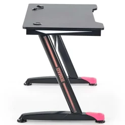 Garnero Arredamenti Scrivanie Per Ragazzi|Scrivanie Ufficio-Scrivania gaming salvaspazio 100x60cm nero fucsia Agamennone