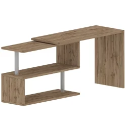 Garnero Arredamenti Scrivanie Ufficio|Scrivanie Ufficio-Scrivania girevole 65-120cm chiaro Havana Rovere