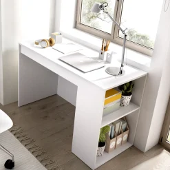 Garnero Arredamenti Scrivanie Per Ragazzi|Scrivanie Ufficio-Scrivania salvaspazio moderna 115x50cm bianco opaco Carter