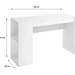 Garnero Arredamenti Scrivanie Per Ragazzi|Scrivanie Ufficio-Scrivania salvaspazio moderna 115x50cm bianco opaco Carter
