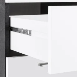 Garnero Arredamenti Scrivanie Ufficio|Scrivanie Ufficio-Scrivania ufficio angolare 180x160cm antracite OfficeScape Antracite - Bianco Lucido