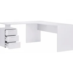 Garnero Arredamenti Scrivanie Ufficio|Scrivanie Ufficio-Scrivania ufficio angolare 180x160cm OfficeScape Bianco Lucido