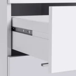 Garnero Arredamenti Scrivanie Ufficio|Scrivanie Ufficio-Scrivania ufficio angolare 180x160cm OfficeScape Bianco Lucido