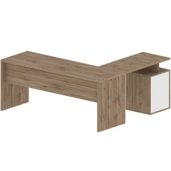 Garnero Arredamenti Scrivanie Ufficio|Scrivanie Ufficio-Scrivania ufficio angolare 180x160cm OfficeScape Rovere