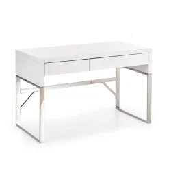 Garnero Arredamenti Consolle Fissa|Consolle Fissa-Scrivania ufficio con cassetti 120x76cm bianco laccato lucido Borbone