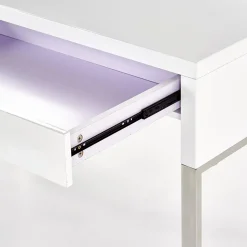 Garnero Arredamenti Consolle Fissa|Consolle Fissa-Scrivania ufficio con cassetti 120x76cm bianco laccato lucido Borbone