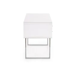 Garnero Arredamenti Consolle Fissa|Consolle Fissa-Scrivania ufficio con cassetti 120x76cm bianco laccato lucido Croset