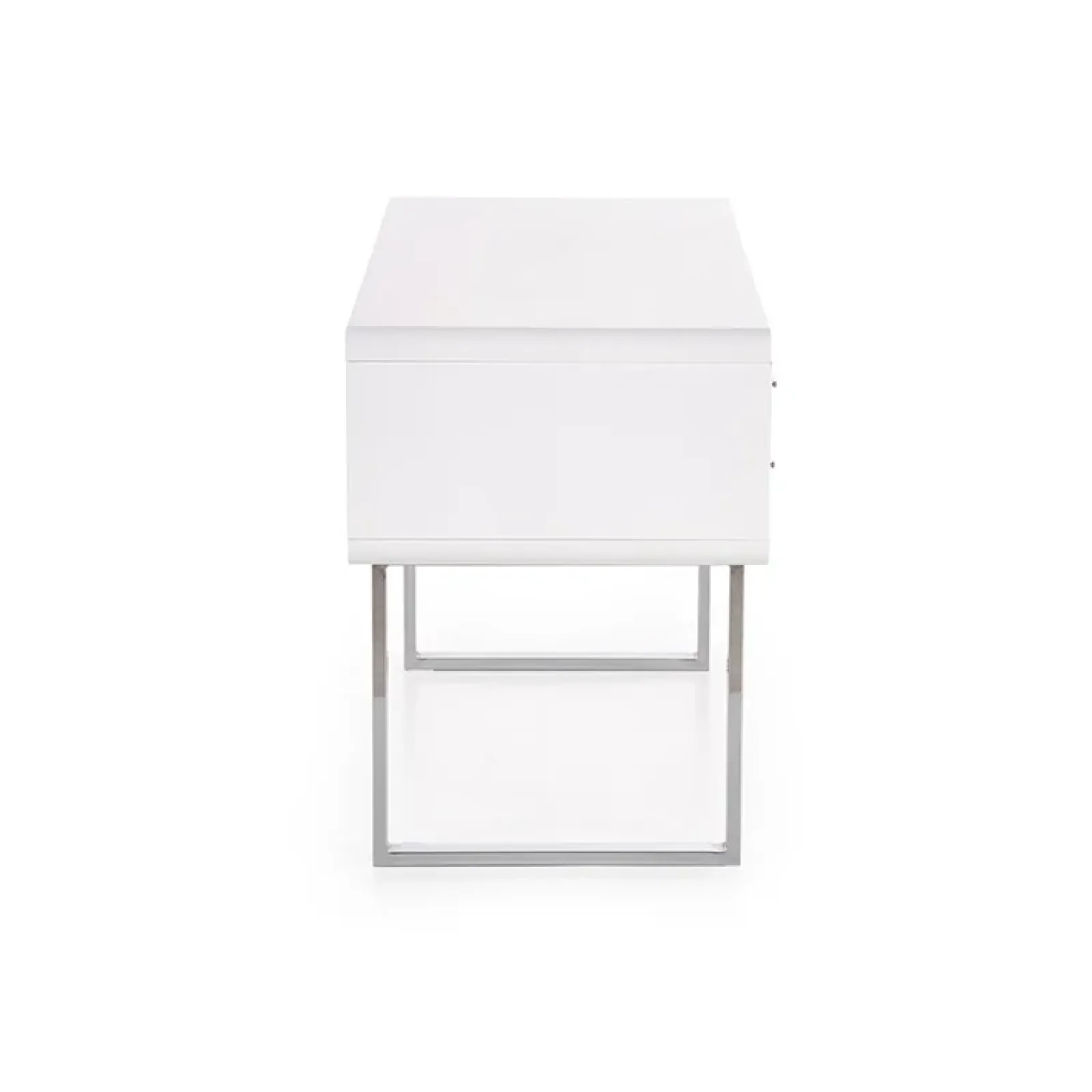 Garnero Arredamenti Consolle Fissa|Consolle Fissa-Scrivania ufficio con cassetti 120x76cm bianco laccato lucido Croset