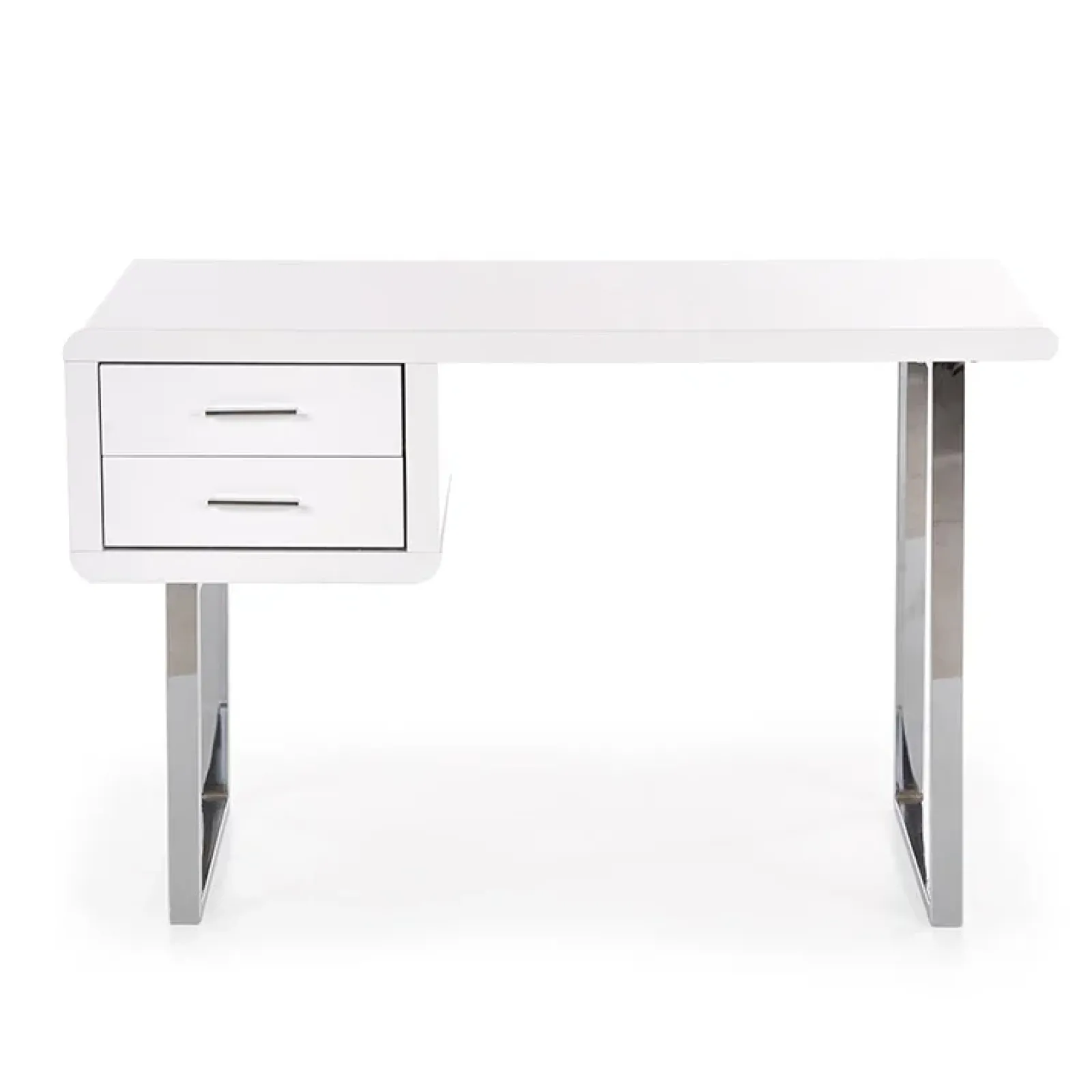 Garnero Arredamenti Consolle Fissa|Consolle Fissa-Scrivania ufficio con cassetti 120x76cm bianco laccato lucido Croset