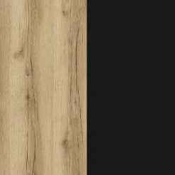 Garnero Arredamenti Scrivanie Per Ragazzi|Scrivanie Ufficio-Scrivania ufficio moderna 130x50cm cassettiera rovere Callum Rovere - Nero opaco