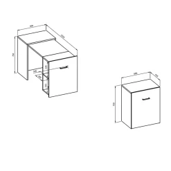 Garnero Arredamenti Scrivanie Per Ragazzi|Scrivanie Ufficio-Scrivania ufficio moderna 42-132cm salvaspazio richiudibile rovere scuro Rocky Wengè