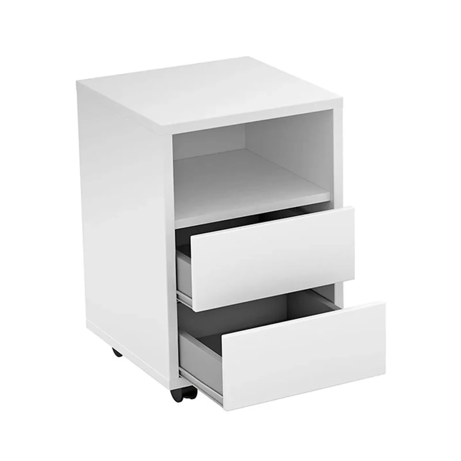 Garnero Arredamenti Scrivanie Per Ragazzi|Scrivanie Ufficio-Scrivania ufficio moderna 130x50cm cassettiera Callum Bianco Opaco