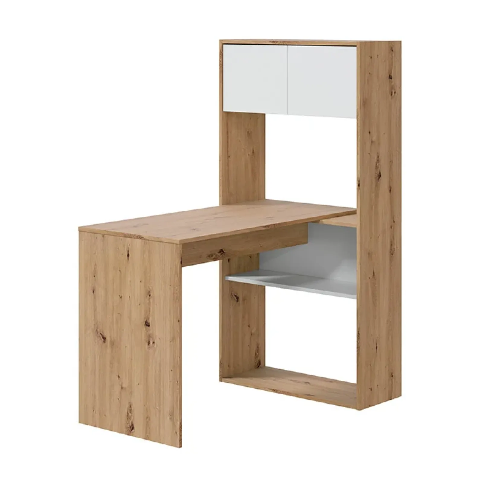 Garnero Arredamenti Scrivanie Per Ragazzi|Scrivanie Ufficio-Scrivania ufficio moderna reversibile rovere bianco artico Grom