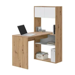 Garnero Arredamenti Scrivanie Per Ragazzi|Scrivanie Ufficio-Scrivania ufficio moderna reversibile rovere bianco artico Grom