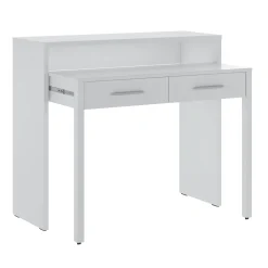 Garnero Arredamenti Scrivanie Per Ragazzi|Scrivanie Ufficio-Scrivania ufficio salvaspazio moderna 37/71cm bianco opaco Eva