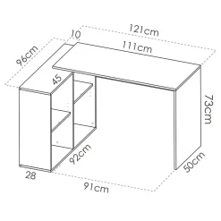 Garnero Arredamenti Scrivanie Per Ragazzi|Scrivanie Ufficio-Scrivania ufficio salvaspazio moderna 193x50cm rovere Sunny