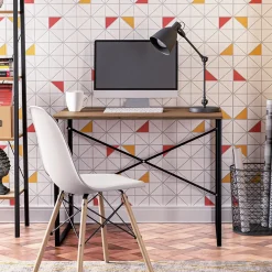 Garnero Arredamenti Scrivanie Per Ragazzi-Scrivania ufficio salvaspazio 90x60cm noce nero Cassino