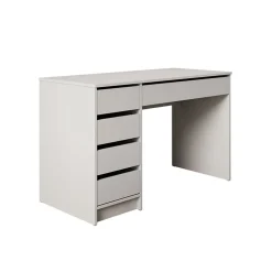 Garnero Arredamenti Scrivanie Per Ragazzi|Scrivanie Ufficio-Scrivania ufficio 120x75cm 5 cassetti Blackpool Bianco Opaco