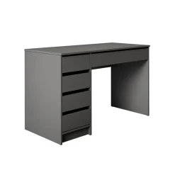 Garnero Arredamenti Scrivanie Per Ragazzi|Scrivanie Ufficio-Scrivania ufficio 120x75cm 5 cassetti Blackpool Antracite