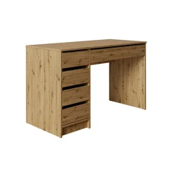 Garnero Arredamenti Scrivanie Per Ragazzi|Scrivanie Ufficio-Scrivania ufficio 120x75cm 5 cassetti Blackpool Rovere