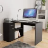 Garnero Arredamenti Scrivanie Ufficio|Scrivanie Ufficio-Scrivania ufficio 120x92cm angolare multiposizione nero Elisa
