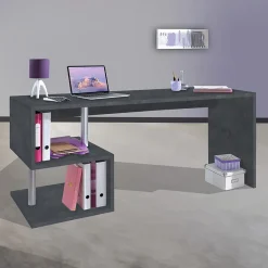 Garnero Arredamenti Scrivanie Ufficio|Scrivanie Ufficio-Scrivania ufficio 180x78cm ErgoDesk Antracite