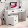 Garnero Arredamenti Scrivanie Per Ragazzi|Scrivanie Ufficio-Scrivania ufficio 138x76cm con cassettiera bianca Merlo