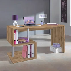Garnero Arredamenti Scrivanie Ufficio|Scrivanie Ufficio-Scrivania ufficio 140x75cm ErgoDesk Rovere