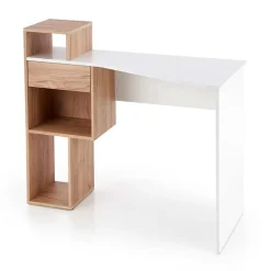 Garnero Arredamenti Scrivanie Per Ragazzi|Scrivanie Ufficio-Scrivania ufficio 127x57cm rovere bianco lucido Aymon Gihome®