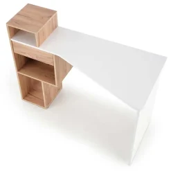 Garnero Arredamenti Scrivanie Per Ragazzi|Scrivanie Ufficio-Scrivania ufficio 127x57cm rovere bianco lucido Aymon Gihome®