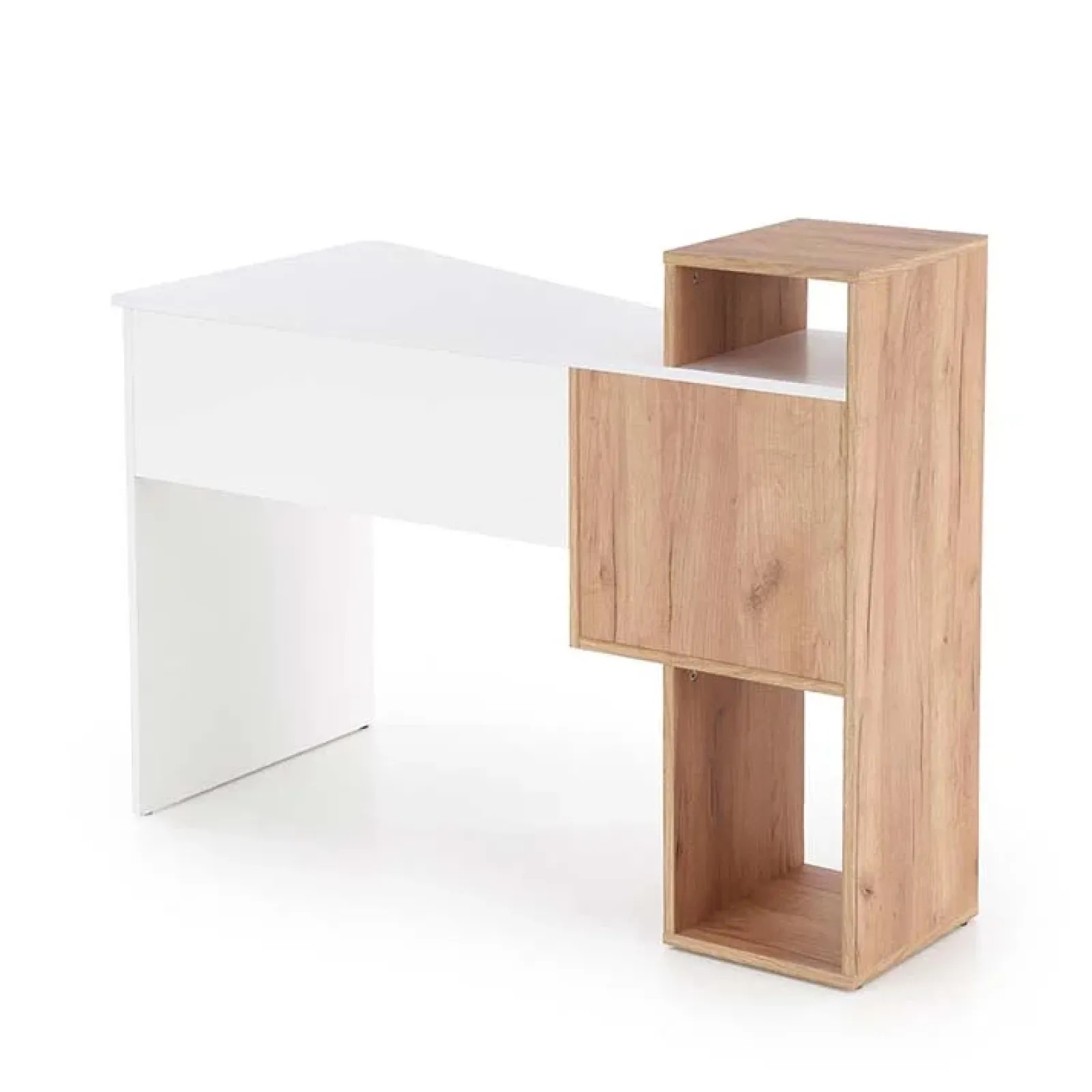 Garnero Arredamenti Scrivanie Per Ragazzi|Scrivanie Ufficio-Scrivania ufficio 127x57cm rovere bianco lucido Aymon Gihome®