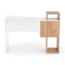 Garnero Arredamenti Scrivanie Per Ragazzi|Scrivanie Ufficio-Scrivania ufficio 127x57cm rovere bianco lucido Aymon Gihome®