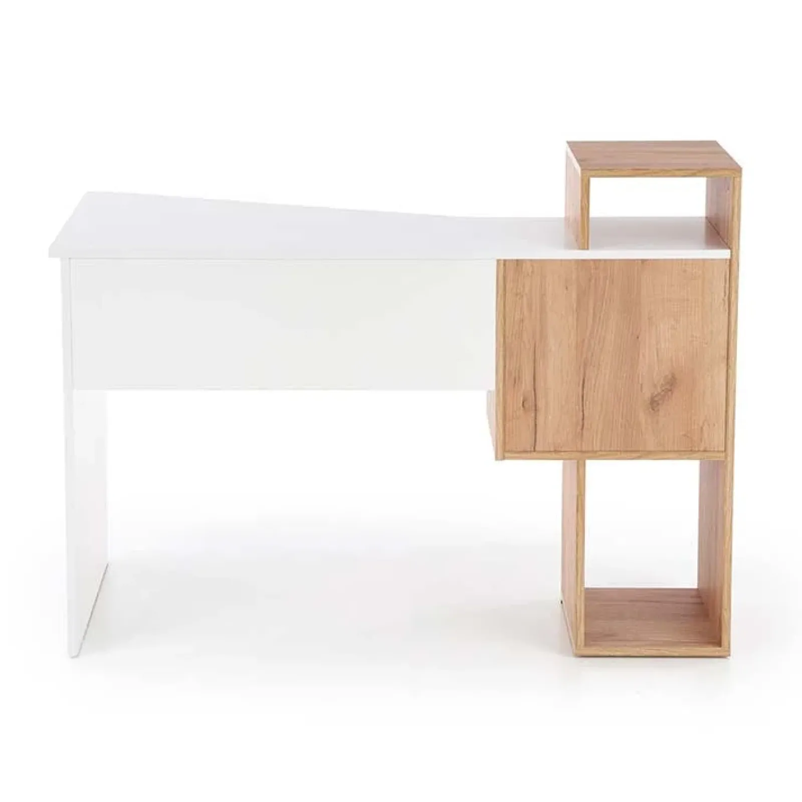 Garnero Arredamenti Scrivanie Per Ragazzi|Scrivanie Ufficio-Scrivania ufficio 127x57cm rovere bianco lucido Aymon Gihome®