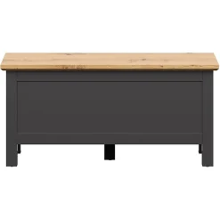 Garnero Arredamenti Scrivanie Ufficio|Scrivanie Ufficio-Scrivania 100x47cm 2 cassetti nero grafite rovere chiaro Holga