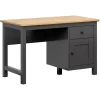 Garnero Arredamenti Scrivanie Per Ragazzi|Scrivanie Ufficio-Scrivania 120x75cm 2 cassetti nero grafite rovere chiaro Holga