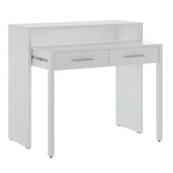 Garnero Arredamenti Consolle Fissa|Consolle Fissa-Scrivania 99x87cm consolle estraibile Maybelle Bianco Opaco