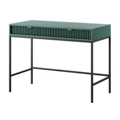 Garnero Arredamenti Consolle Fissa|Consolle Fissa-Scrivania 104x77cm consolle ingresso 2 cassetti moderna Alisa Verde