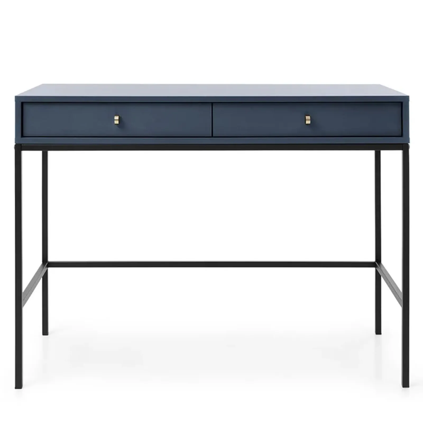 Garnero Arredamenti Consolle Fissa|Consolle Fissa-Scrivania 104x77cm consolle ingresso 2 cassetti blu notte Glory