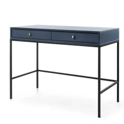 Garnero Arredamenti Consolle Fissa|Consolle Fissa-Scrivania 104x77cm consolle ingresso 2 cassetti blu notte Glory