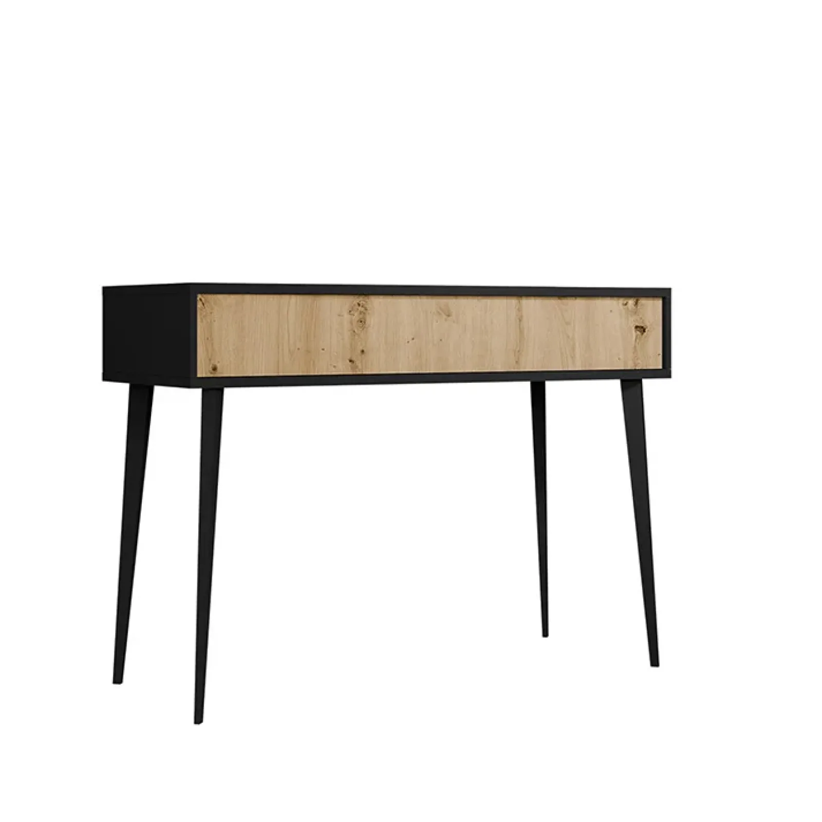 Garnero Arredamenti Consolle Fissa|Consolle Fissa-Scrivania 100x90cm consolle ingresso rovere nero Hans