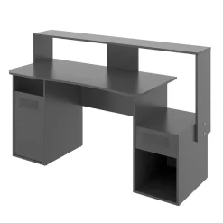 Garnero Arredamenti Scrivanie Per Ragazzi|Scrivanie Ufficio-Scrivania 154x69cm gaming salvaspazio moderna grafite Seneca